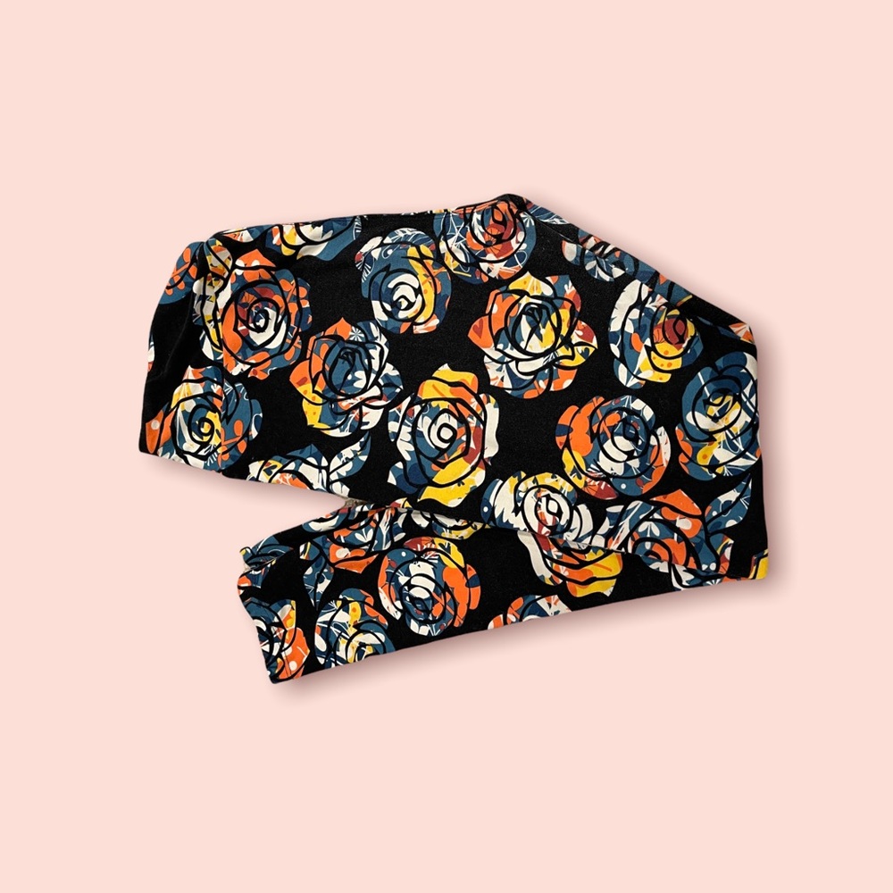 LuLaRoe Rose Print Leggings